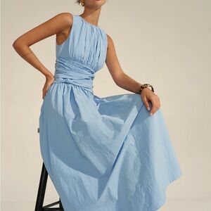 Commense Light Blue Midi Dress